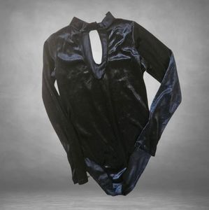 Just Found High Neck Velvet Bodysuit